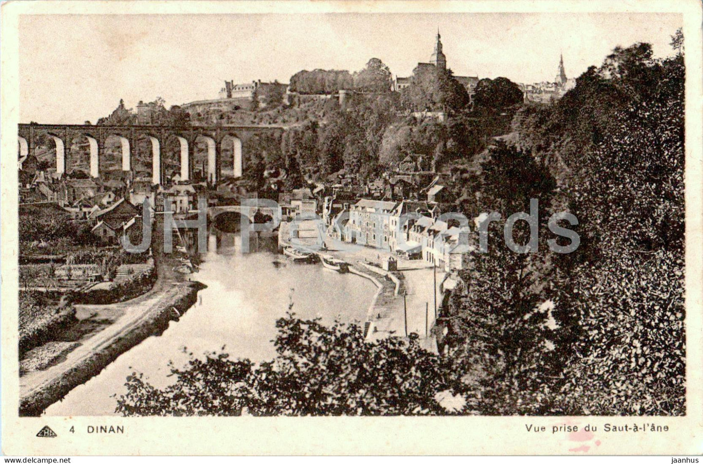 Dinan - Vue prise du Saut a l'ane - 4 - old postcard - 1939 - France - used - JH Postcards