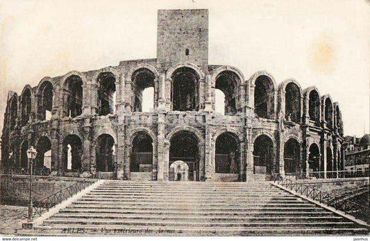 Arles - Vue exterieure des Arenes - 2 - old postcard - France - unused - JH Postcards