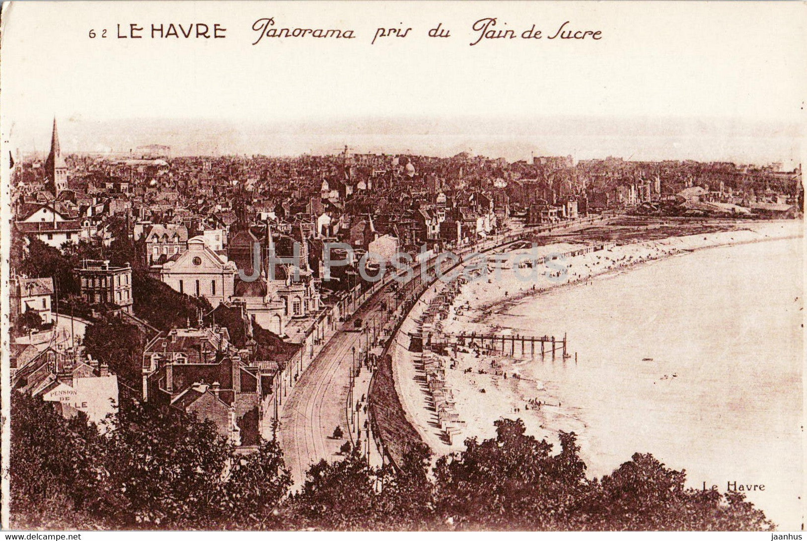 Le Havre - panorama pris du Pain de Sucre - 62 - old postcard - France - unused - JH Postcards