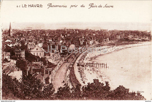 Le Havre - panorama pris du Pain de Sucre - 62 - old postcard - France - unused - JH Postcards