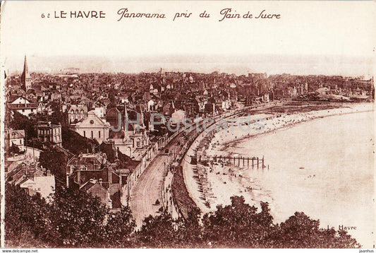 Le Havre - panorama pris du Pain de Sucre - 62 - old postcard - France - unused - JH Postcards