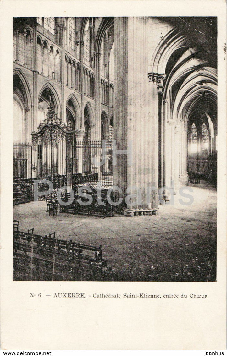 Auxerre - Cathedrale Saint Etienne - entree du Choeur - 6 - old postcard - 1901 - France - used - JH Postcards
