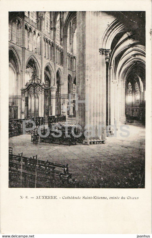 Auxerre - Cathedrale Saint Etienne - entree du Choeur - 6 - old postcard - 1901 - France - used - JH Postcards