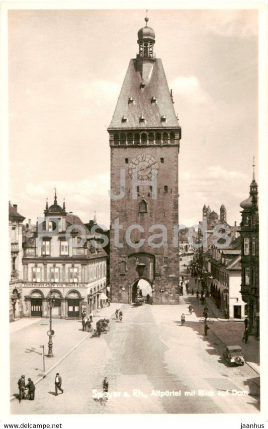 Speyer a Rh - Altportel mit Blick auf Dom - old postcard - Germany - unused - JH Postcards