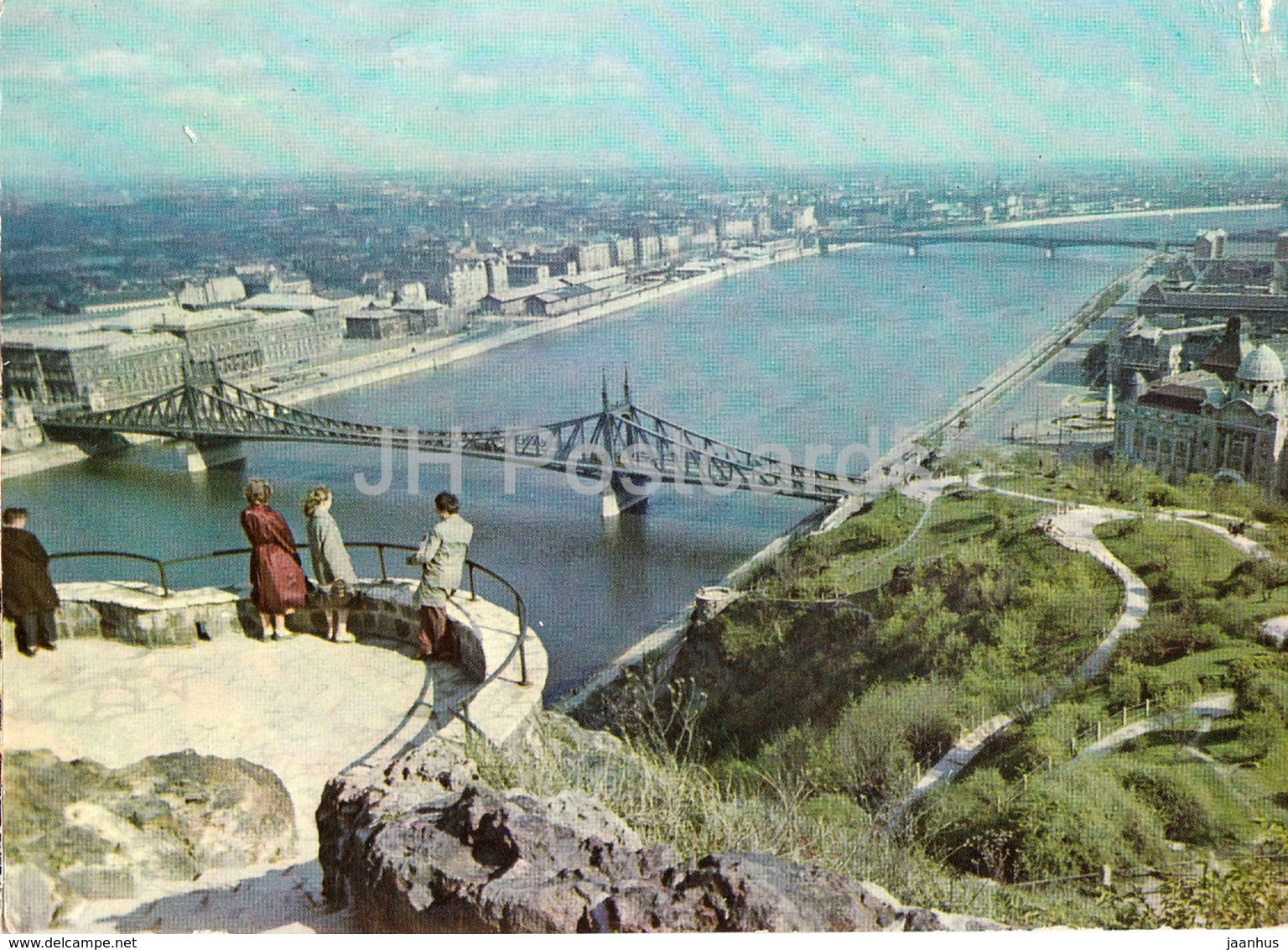 Budapest - View of the town with Danube river - 1960 - Hungary - used - JH Postcards