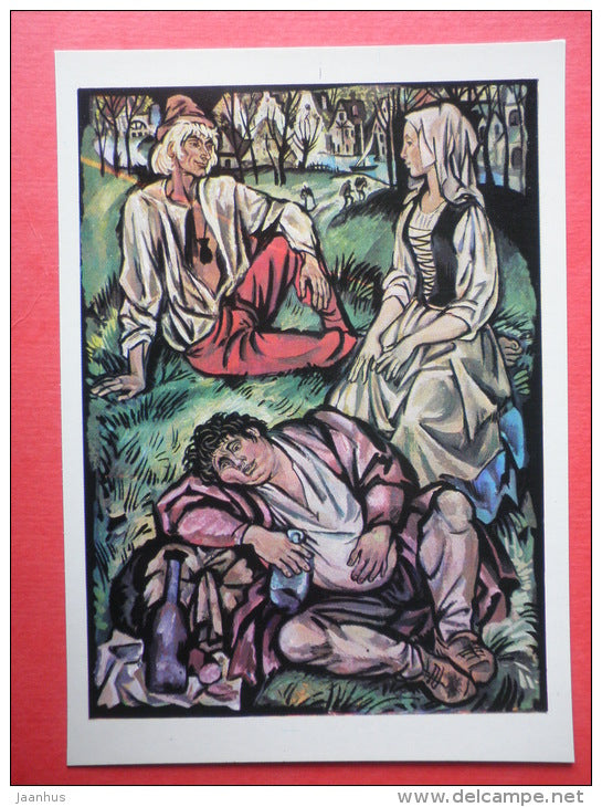 Love - The Legend of Thyl Ulenspiegel and Lamme Goedzak by de Coster - 1975 - Russia USSR - unused - JH Postcards