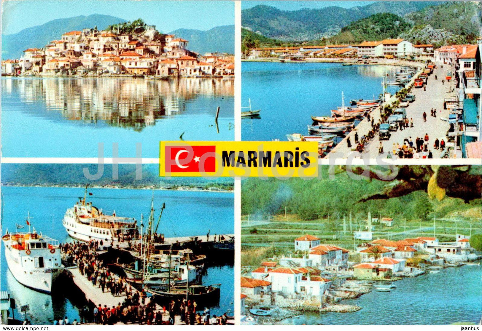 Marmaris - Views from the City - boat - ship - multiview - 1242 - Turkey - unused - JH Postcards