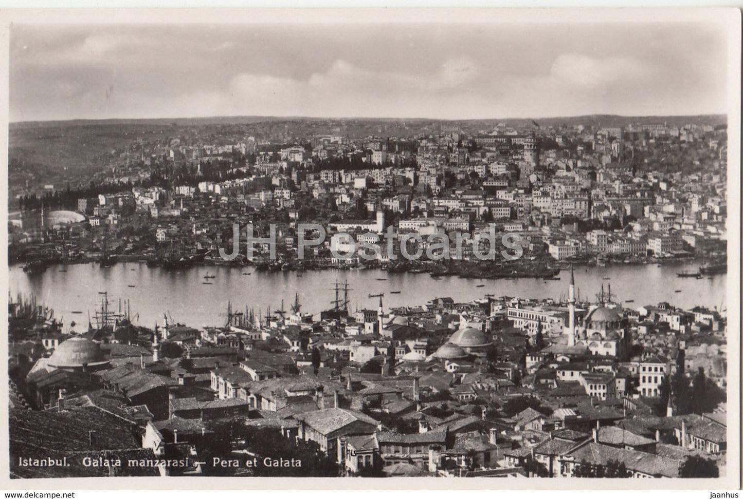Istanbul - Pera et Galata - general view - old postcard - Turkey - unused - JH Postcards