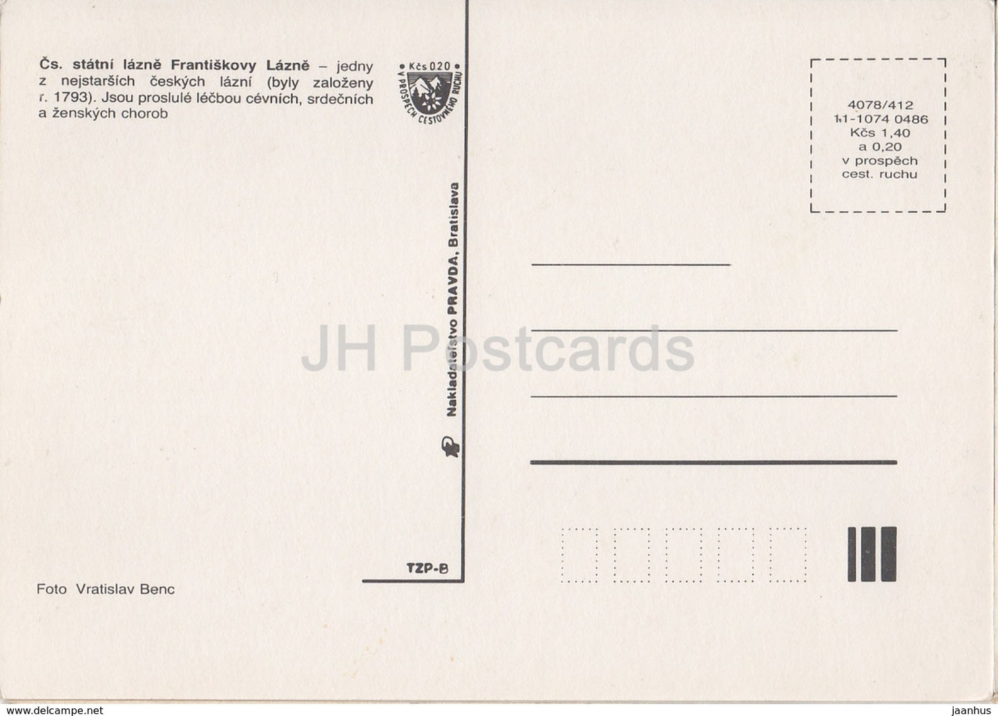 Frantiskovy Lazne - Kurort - Architektur - Multiview - Tschechoslowakei - Tschechische Republik - unbenutzt