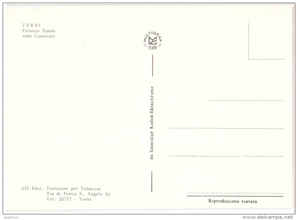 Palazzo Spada , Sede Comunale - palace - Toscana - 312 - Italia - Italy - unused - JH Postcards