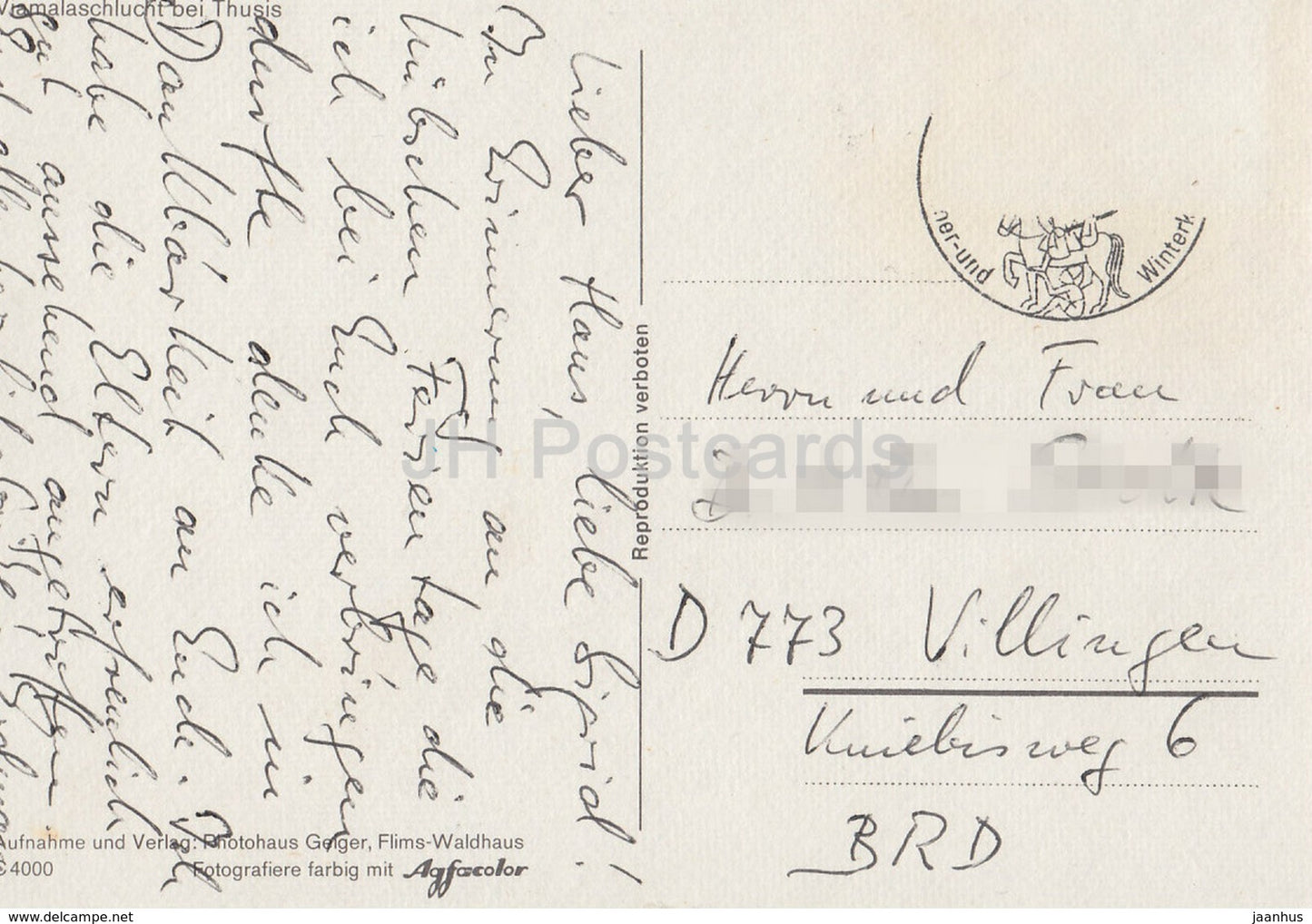 Viamalaschlucht bei Being - C 4000 - Suisse - d'occasion