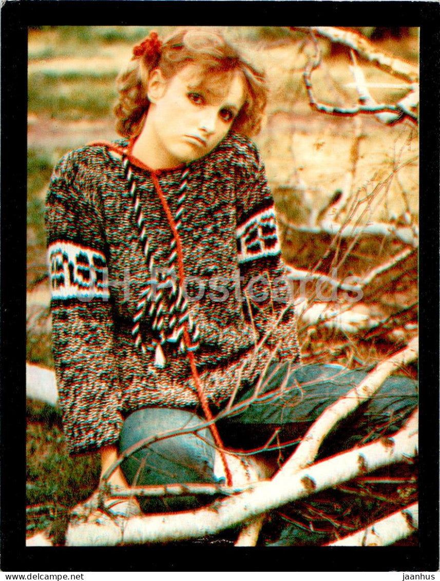 Blouson with ornament - women - fashion - Large Format Postcard - 1980 - Russia USSR - unused - JH Postcards