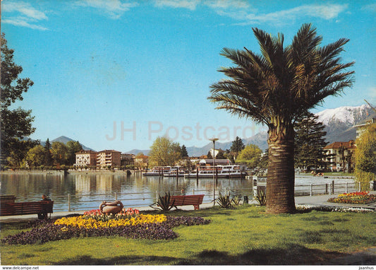 Locarno - Lago Maggiore - Giardini Lungolago e debarcadero - 2139 - 1972 - Switzerland - used - JH Postcards
