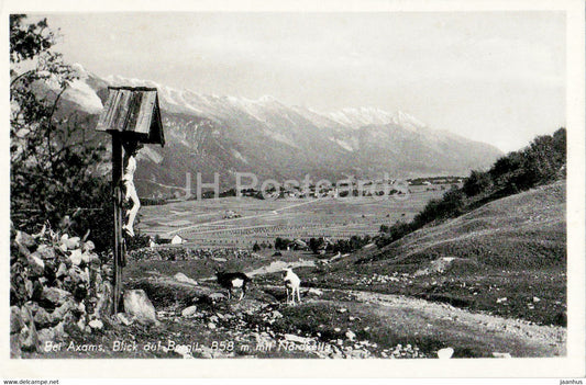 Bei Axams - Blick auf Bergitz 858 m mit Nordkette - old postcard - Austria - unused - JH Postcards