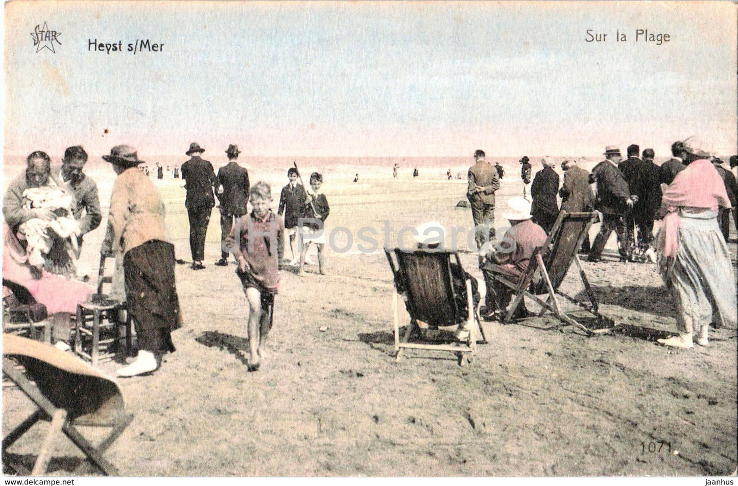 Heyst s Mer - Sur la Plage - 1071 - old postcard - 1925 - Belgium - used - JH Postcards