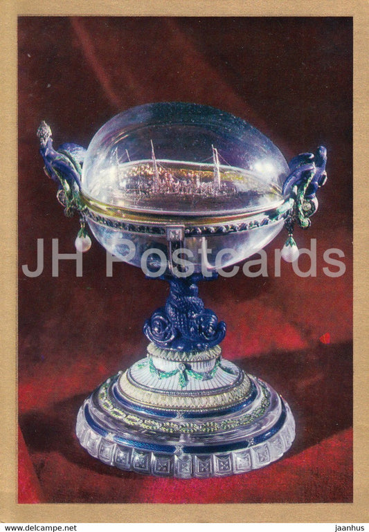 Scale model of the Yacht Standard - Faberge - Armory Chamber of the Moscow Kremlin - 1975 - Russia USSR - unused - JH Postcards