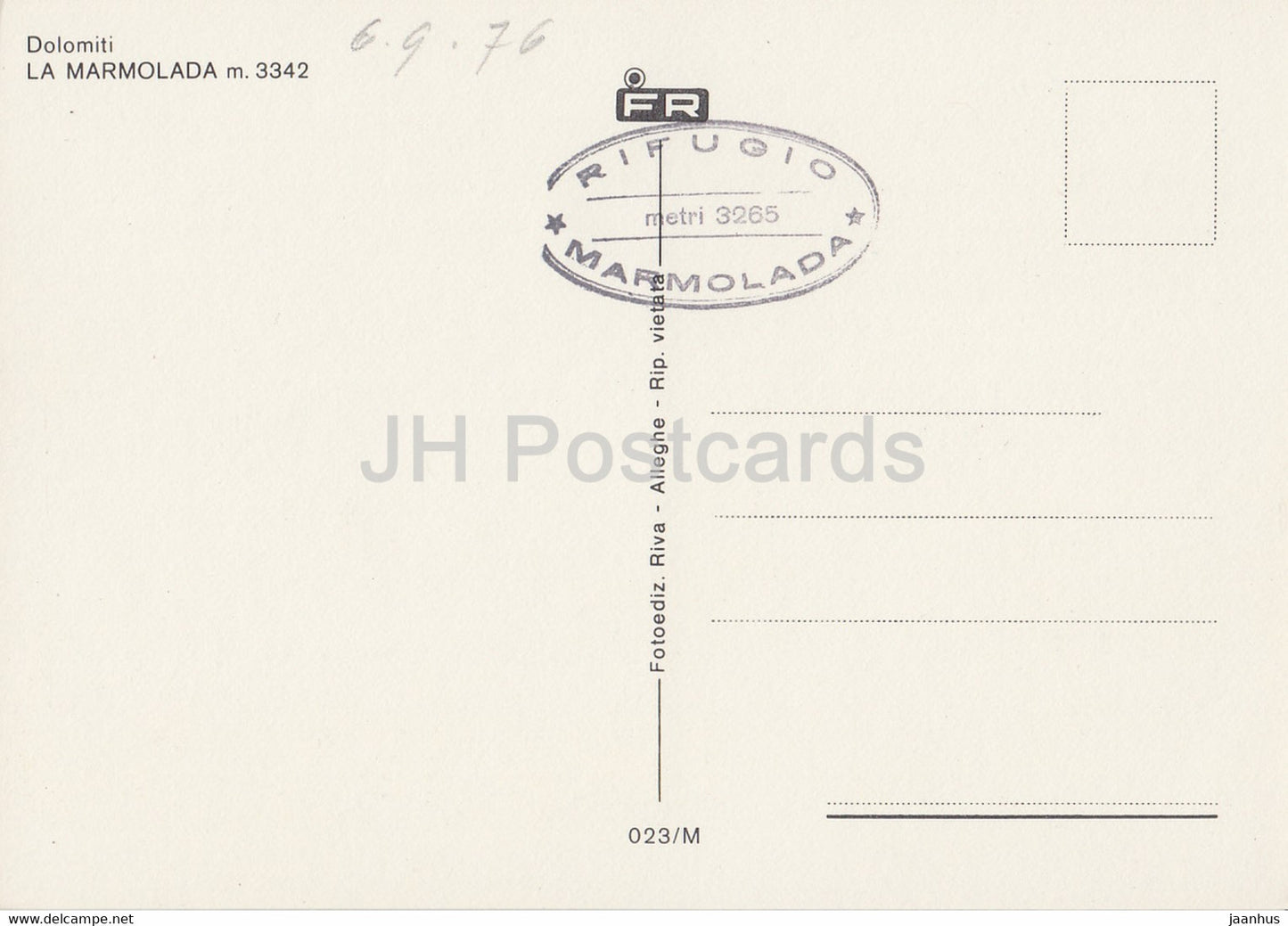 Dolomiti - La Marmolada 3342 m - 1976 - Italy - Italia - unused