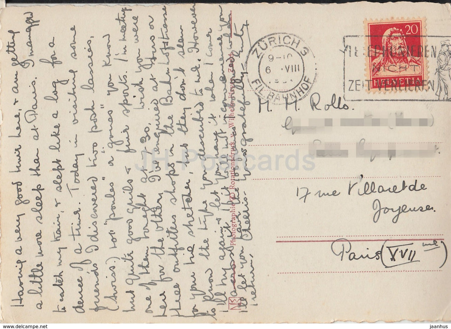 Zurichsee u. Glarner-Alpen - Kilchberg - Herrliberg - Wadenswil - Thalwil - 1446 - Switzerland - old postcard - used