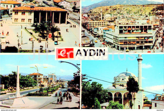 Aydin - monument - street views - multiview - 351 - 1972 - Turkey - used - JH Postcards