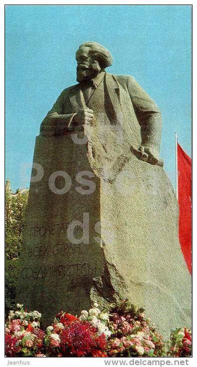 monument to Karl Marx - Moscow - 1971 - Russia USSR - unused - JH Postcards