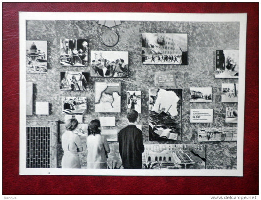 interior of museum - Piskaryovskoye Memorial Cemetery - Leningrad - St. Petersburg - 1966 - Russia USSR - unused - JH Postcards