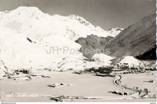 Andermatt - 3801 - Feldpost - military mail - old postcard - 1954 - Switzerland - unused - JH Postcards