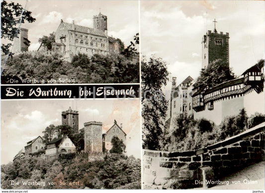 Die Wartburg bei Eisenach - castle - old postcard - 1974 - Germany DDR - used - JH Postcards