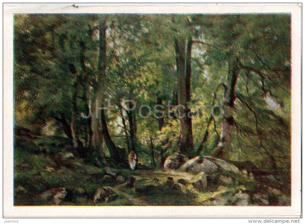 painting by I. Shishkin - In the Forest - russian art - unused - JH Postcards