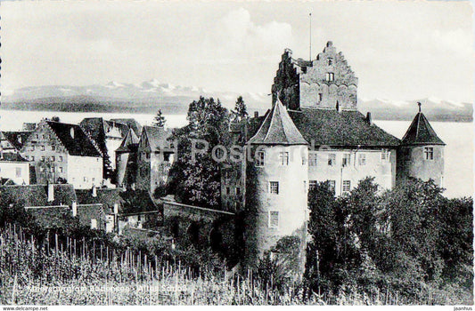 Meersburg - Rasthaus am See - Altes Schloss - castle - old postcard - Germany - unused - JH Postcards