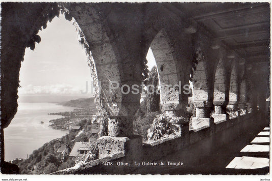 Glion - La Galerie du Temple - 4478 - Switzerland - 1958 - used - JH Postcards