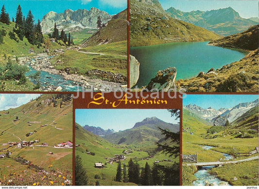 St Antonien 1420 m - Partnun mit Schijenflue - Partnunsee - Schollberg - Gafiental - Switzerland - unused - JH Postcards