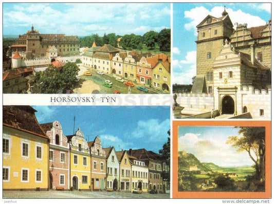 town views - Horsovsky Tyn - Czechoslovakia - czech - unused - JH Postcards