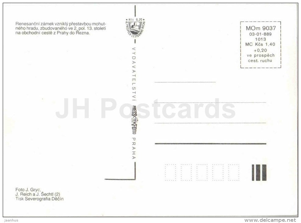 town views - Horsovsky Tyn - Czechoslovakia - czech - unused - JH Postcards