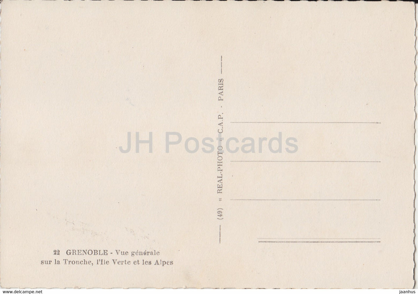 Grenoble - Vue Generale sur la Tronche - L'Ile Verte et les Alpes - Frankreich - unbenutzt