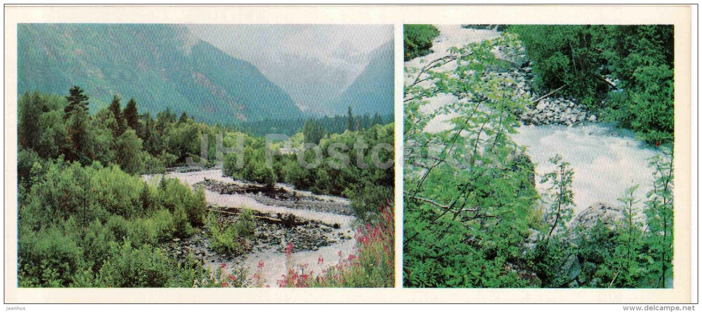 Alibek canyon - Alibek river - Amanauz river - Karachay-Cherkessia - 1978 - Russia USSR - unused - JH Postcards