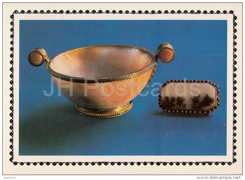bowl - brooch - Modern art of Russian Jewelers - 1985 - Russia USSR - unused - JH Postcards