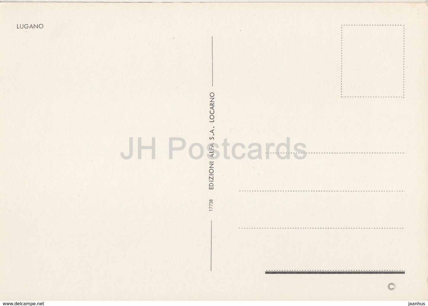 Lugano - aerial view - Switzerland - unused