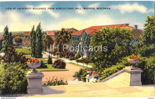 Madison - View of University Buildings from Agricultural Hall - old postcard - 1948 - United States - USA - used - JH Postcards