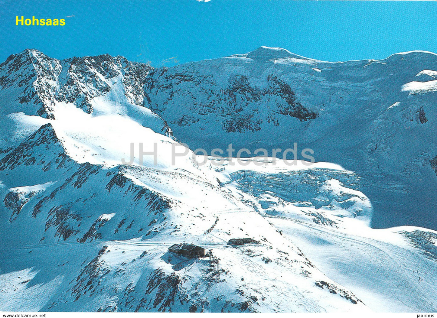 Bergstation Hohsaas 3100 m - Gletscherabfahrt bei Saas Grund - Weissmies 4023 m - Wallis - 1995 - Switzerland - used - JH Postcards