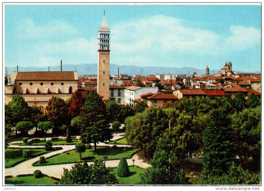 Giardini di Piazza Mercatale , Chiesa di St. Bartolomeo - garden - Prato - Toscana - 312 - Italia - Italy - unused - JH Postcards