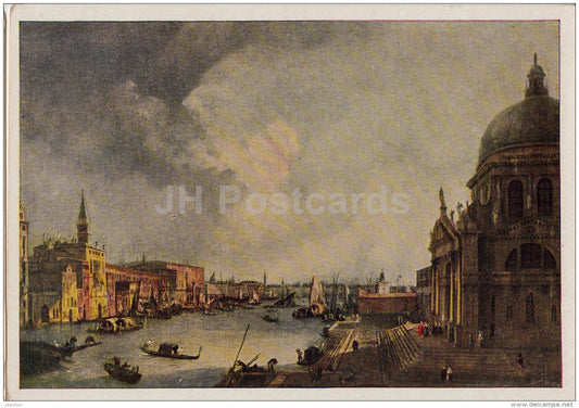 painting  by Canaletto (Giovanni Antonio Canal) - Grand Canal - Venice - Italian art - 1955 - Russia USSR - unused - JH Postcards