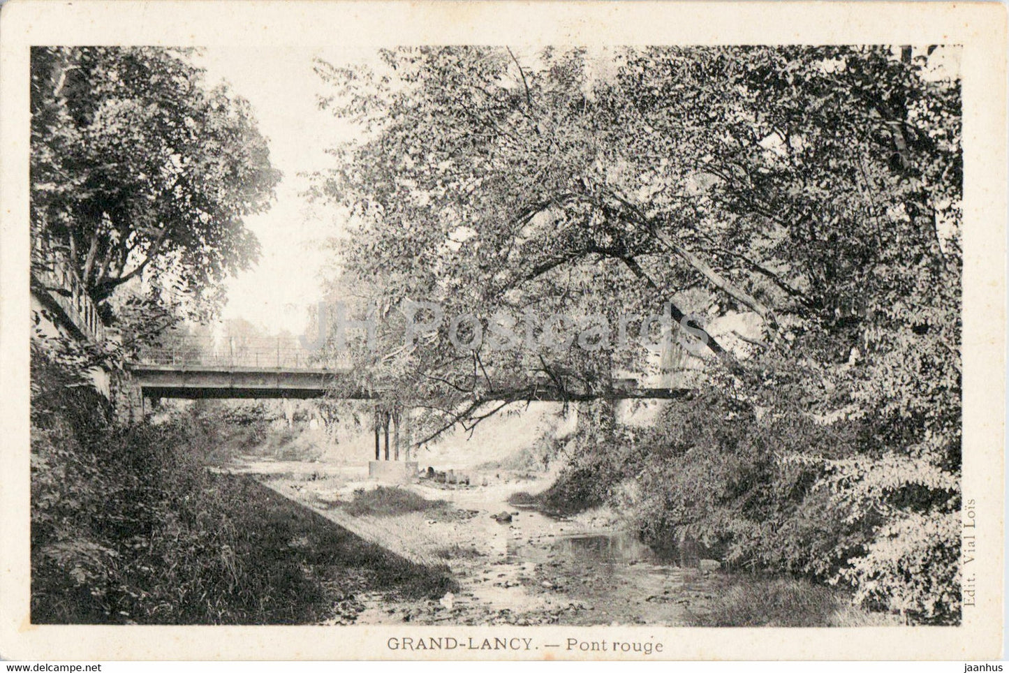 Grand Lancy - Pont Rouge - bridge - old postcard - 1911 - France - used - JH Postcards