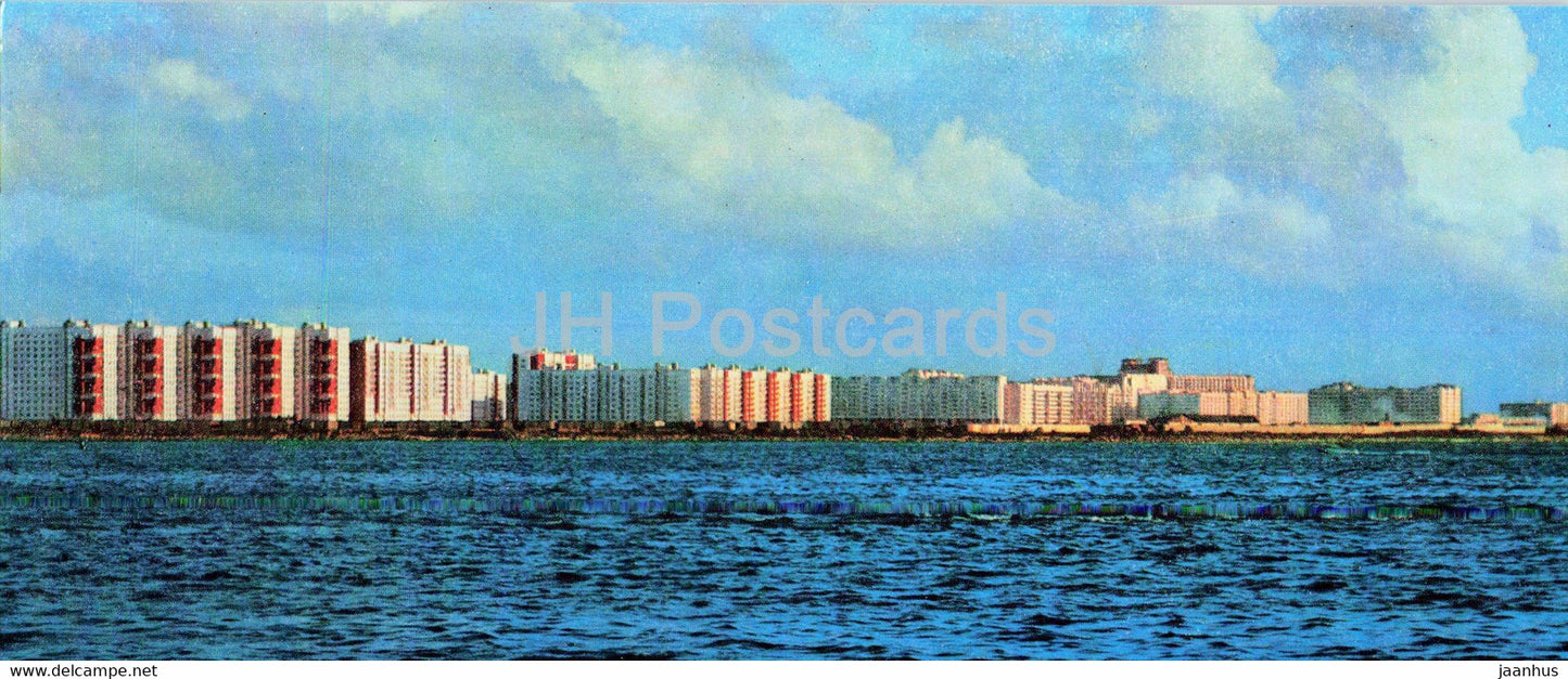maritime facade of the city - Leningrad - St Petersburg - 1982 - Russia USSR - unused - JH Postcards