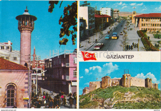 Gaziantep - Views from the City - fortress - multiview - 1984 - Turkey - used - JH Postcards