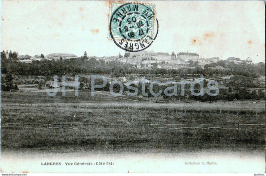 Langres - Vue Generale - Cote Est - old postcard - 1905 - France - used - JH Postcards