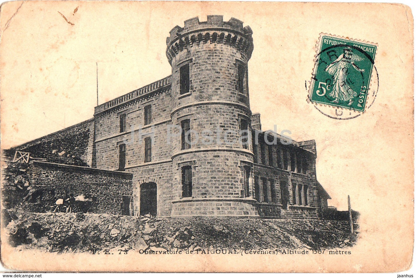 Observatoire de L'Aigoual - Altitude 1567 metres - 73 - old postcard - France - used - JH Postcards
