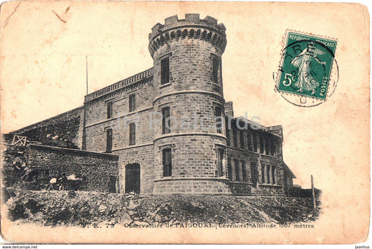 Observatoire de L'Aigoual - Altitude 1567 metres - 73 - old postcard - France - used - JH Postcards