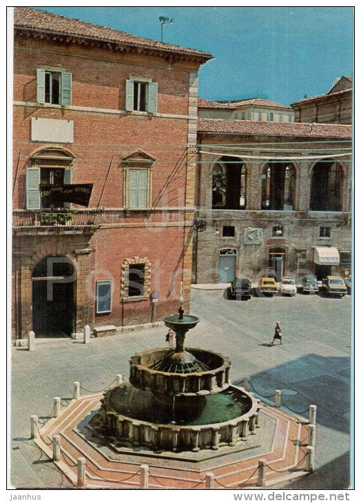 Fontana Sturinalto e Palazzo del Comune - fountain - Fabriano - Ancona - Marche -  3471 - Italia - Italy - unused - JH Postcards