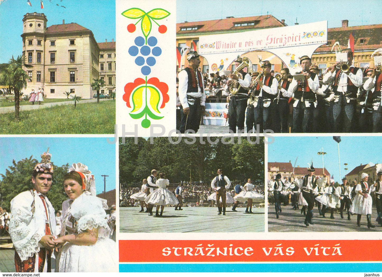 Straznice vas Vita - Czech folk costumes - dance - orchestra - 1973 - Czech Republic - Czechoslovakia - used - JH Postcards