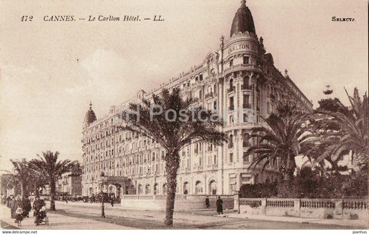 Cannes - Le Carlton Hotel - 172 - old postcard - 1919 - France - used - JH Postcards
